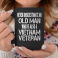 Never Underestimate An Old Man Who Is Also A Vietnam Veteran Gift For Mens Coffee Mug Funny Gifts