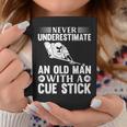 Never Underestimate An Old Man With A Cue Stick Billiard Gift For Mens Coffee Mug Funny Gifts