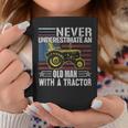 Never Underestimate An Old Man With A Tractor Funny Farming Coffee Mug Funny Gifts