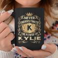 Never Underestimate Kylie Personalized Name Coffee Mug Funny Gifts