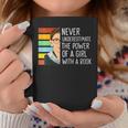 Never Underestimate The Power Of A Girl With A Book Feminist Gift For Womens Coffee Mug Funny Gifts
