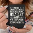 Never Underestimate The Power Of A Military And Veterans Coffee Mug Funny Gifts