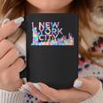 New York City Retro Manhattan Nyc Watercolor Skyline Ny City Coffee Mug Personalized Gifts
