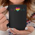 Pansexual Heartbeat - Pan Flag Ekg Pulse Line Lgbt Pride Coffee Mug Unique Gifts
