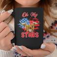 Patriotic Highland Cow Oh My Stars 4Th Of July American Flag Coffee Mug Unique Gifts