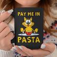 Pay Me In Pasta Spaghetti Italian Pasta Lover Cat Coffee Mug Unique Gifts