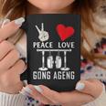 Peace Love Gong Ageng Indonesian Instrument Music Coffee Mug Unique Gifts