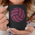 Pink Out Breast Cancer Awareness Pink Ribbon Volleyball Ball Coffee Mug Unique Gifts
