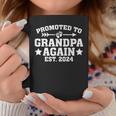 Promoted To Grandpa Again 2024 Soon To Be Grandfather Again Coffee Mug Unique Gifts