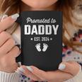 Promoted To New Daddy 2024 Soon To Be Dad Fathers Day Coffee Mug Funny Gifts