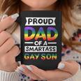 Proud Dad Of A Smartass Gay Son Funny Lgbt Pride Month Men Coffee Mug Unique Gifts