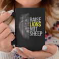 Raise Lions Not Sheep American Patriot Fearless Lion Coffee Mug Unique Gifts
