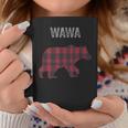 Red Plaid Wawa Bear Buffalo Matching Family Pajama Coffee Mug Unique Gifts