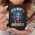 Red White & Boozy Patriotic American Whiskey Drinker Alcohol Coffee Mug Unique Gifts
