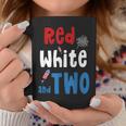 Red White And Two Birthday 4Th Of July American 2Nd Birthday Coffee Mug Unique Gifts