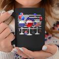 Red White Blue Three Wine Glasses American Flag 4Th Of July Coffee Mug Unique Gifts