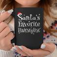 Santas Favorite Hairstylist Xmas Lights Costume For Barber Coffee Mug Unique Gifts