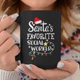 Santa's Favorite Social Worker Christmas School Social Work Coffee Mug Funny Gifts