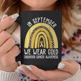 In September We Wear Gold Cool Childhood Cancer Awareness Coffee Mug Unique Gifts