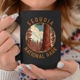 Sequoia National Park Illustration Distressed Circle Coffee Mug Funny Gifts