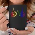 Skeleton Rock Hand Lgbt-Q Cool Rainbow Flag Gay Pride Ally Coffee Mug Unique Gifts