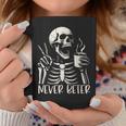 Skull Never Better Skeleton Drinking Coffee Halloween Party Coffee Mug Unique Gifts