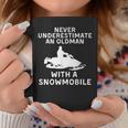 Snowmobile Never Underestimate An Old Man Winter Sports Coffee Mug Funny Gifts
