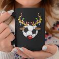 Soccer Ball Reindeer Christmas Pajama X-Mas Lights Sport Coffee Mug Unique Gifts