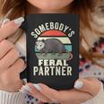Somebodys Feral Partner Husband Wife Retro Feral Cat Funny Gifts For Husband Coffee Mug Unique Gifts