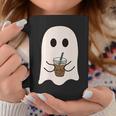 Spooky Season Cute Little Ghost Ice Coffee Halloween Costume Coffee Mug Funny Gifts