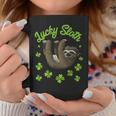 St Patricks Day Lucky Sloth Boys Girls Men Women Coffee Mug Personalized Gifts