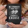 Be Stronger Than Your Strongest Excuse Distressed Boxing Coffee Mug Personalized Gifts