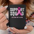 Support Squad Pink Ribbon Breast Cancer Awareness Coffee Mug Funny Gifts