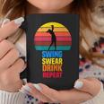 Swing Swear Drink Repeat Funny Golfer Golf Lovers Quote Golf Funny Gifts Coffee Mug Unique Gifts