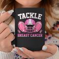Tackle Breast Cancer Awareness Football Pink Ribbon Coffee Mug Funny Gifts