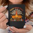 Thankful Grateful Blessed Thanksgiving Turkey Leopard Print Coffee Mug Funny Gifts