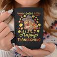 Thankful Grateful Blessed Turkey Gobble Happy Thanksgiving Coffee Mug Personalized Gifts