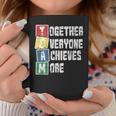 Together Everyone Achieves More Team Distressed  Coffee Mug Personalized Gifts