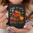 Turkey Time To Get Basted Retro Happy Thanksgiving Women Coffee Mug Unique Gifts