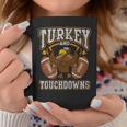 Turkey And Touchdowns Football Retro Thanksgiving Boys Coffee Mug Funny Gifts
