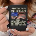 I Have Two Titles Veteran And Grumpy For Papa Grandpa Coffee Mug Unique Gifts