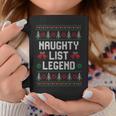 Ugly Christmas Sweater Naughty List Legend Coffee Mug Unique Gifts