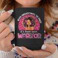 Never Underestimate A Breast Cancer Warrior Black Pink Coffee Mug Funny Gifts