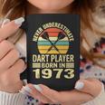 Never Underestimate Dart Player Born In 1973 Dart Darts Coffee Mug Funny Gifts