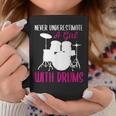 Never Underestimate A Girl With Drums Drum Girls Coffee Mug Unique Gifts