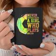 Never Underestimate A Girl Who Plays Soccer Sports Lover Coffee Mug Funny Gifts