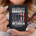 Never Underestimate Grandpa Who Is Also Veteran Grandpa Coffee Mug Unique Gifts