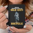 Never Underestimate An Old Guy On A Bicycle Cycling Coffee Mug Funny Gifts