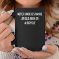 Never Underestimate An Old Man On A Bicycle Coffee Mug Funny Gifts