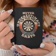 Never Underestimate An Old Man With Darts Coffee Mug Funny Gifts